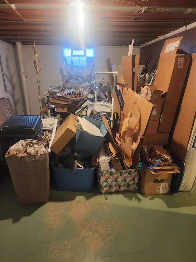 Roll-off dumpster container at job site for 8 Yard Dumpster Rental in New Martinsville